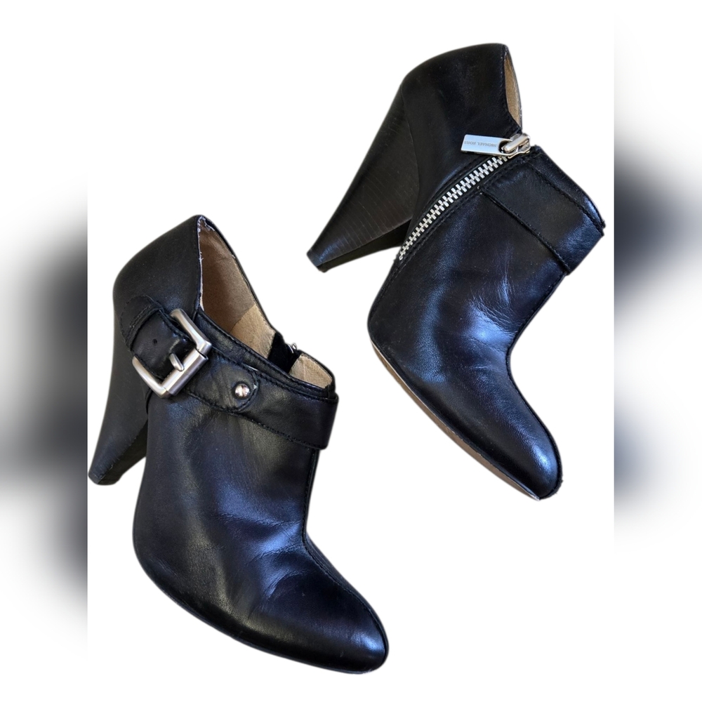 Michael Kors Black Leather Ankle Booties